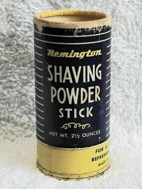 Vintage Remington Rand Inc. Shaving Powder Stick Almost Full No. 2390473!!
